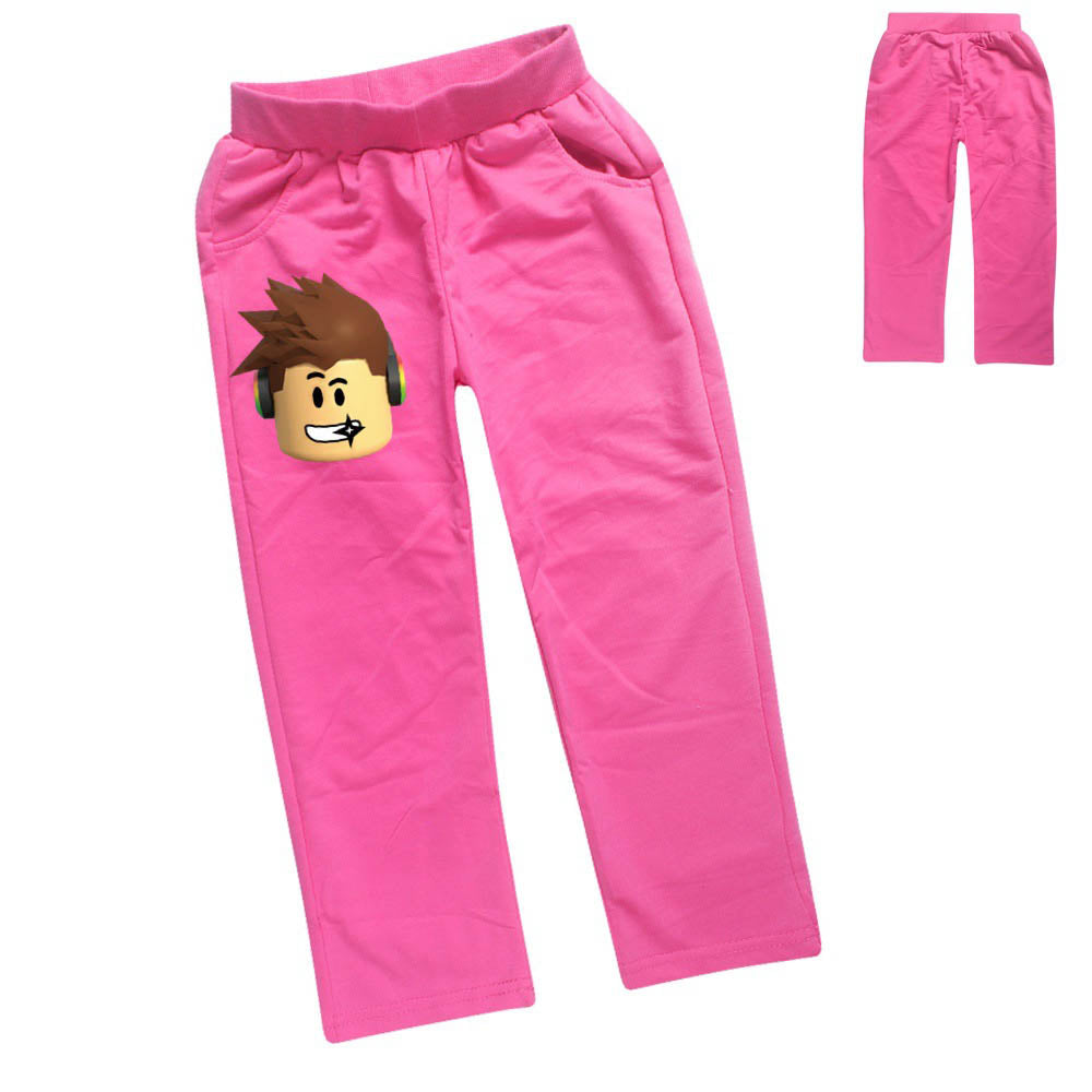Roblox Kids Sweatpant Girls Boys Cotton Jogger Pants Sgoodgoods - pink boy pants roblox
