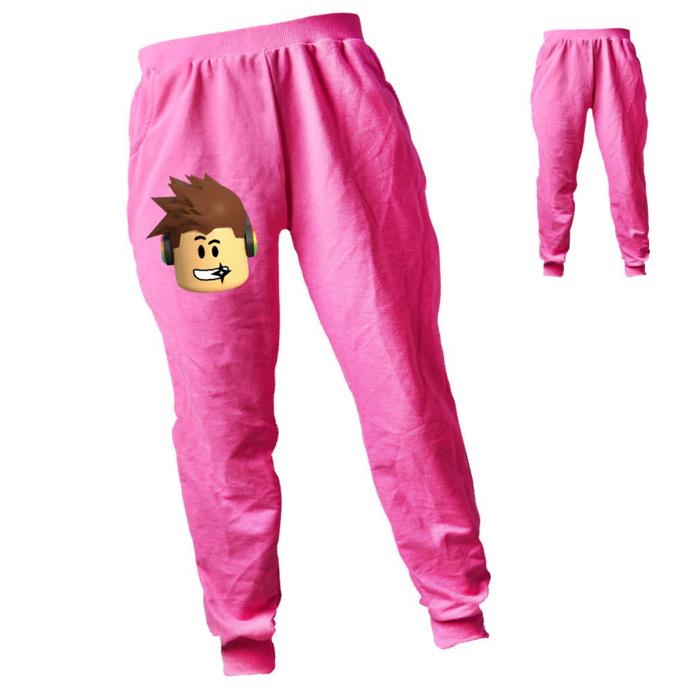 Roblox Kids Sweatpant Girls Boys Cotton Jogger Pants Sgoodgoods - pink uzi roblox