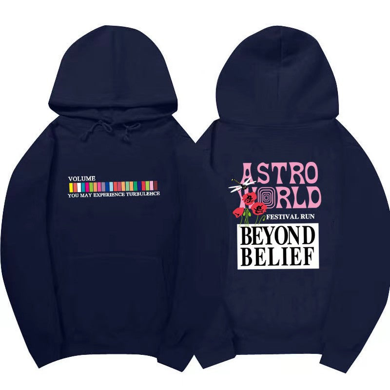 Travis Scott Astroworld Beyond Belief H Print Hoodie Unisex Hooded Swe Sgoodgoods - orange hoodie orange hoodie orange hoodie orange h roblox