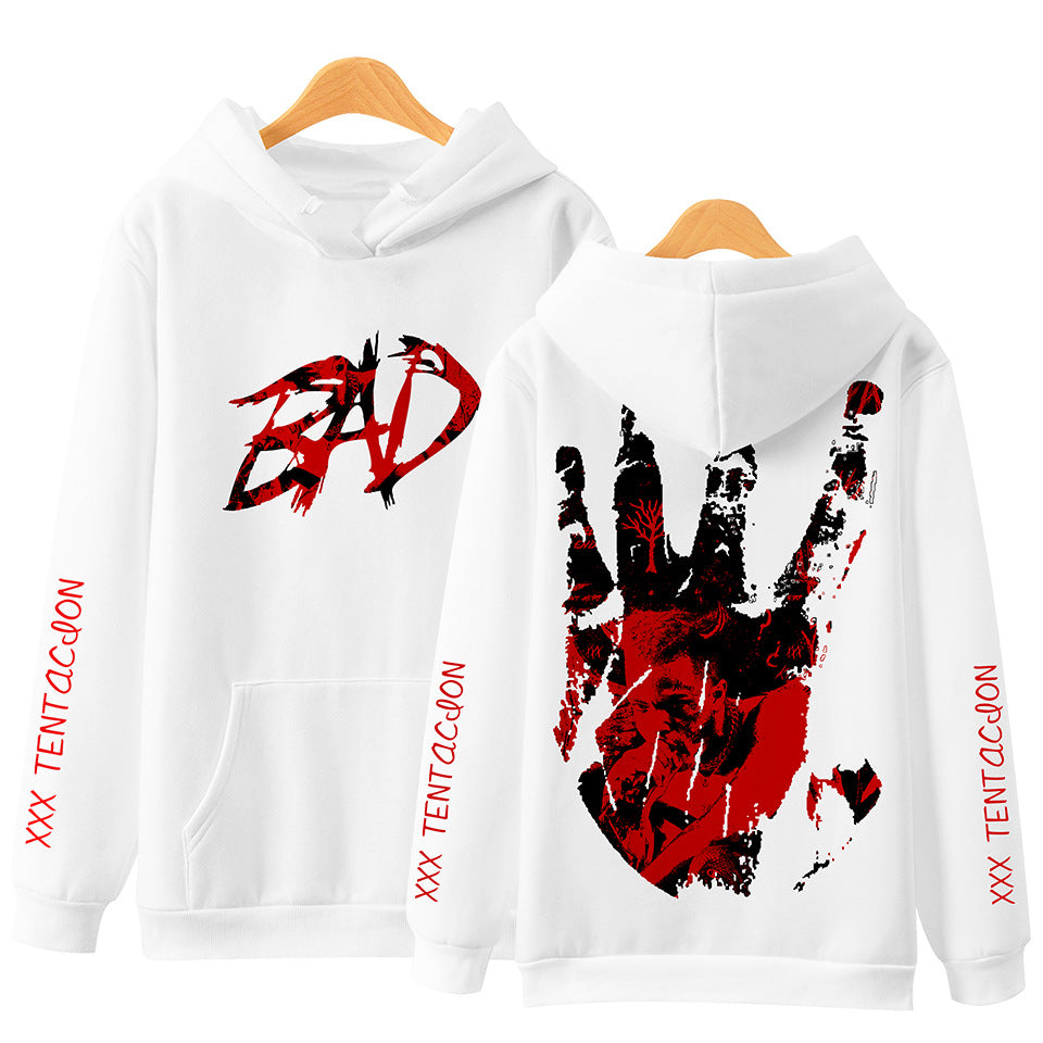 Xxxtentacion Letter Printed Hoodies Street Style Hip Hop Hooded Pull O Sgoodgoods - goodbyes post malone roblox id roblox t shirt generator