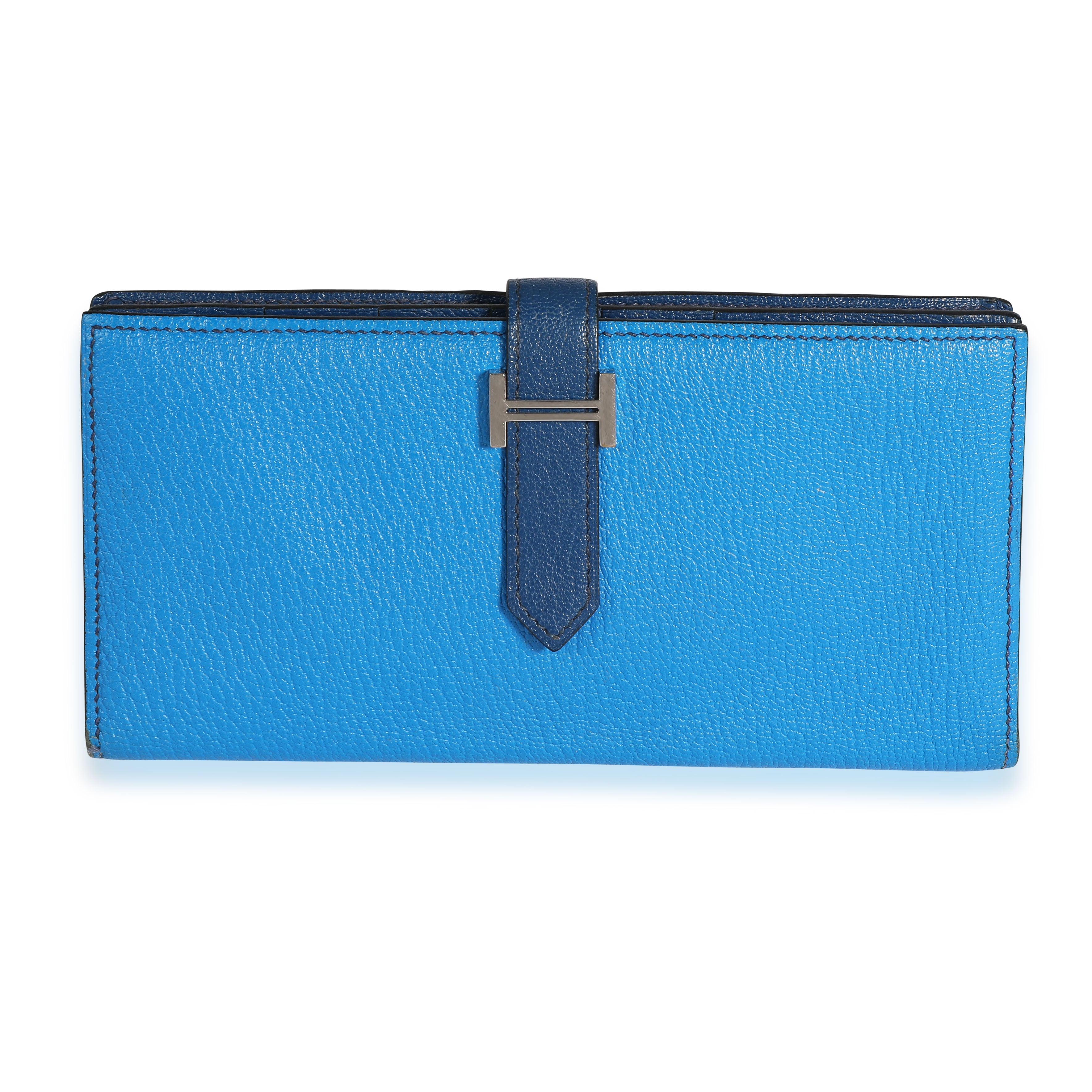 Bleu Izmir Bleu Saphir Chevre Bearn Wallet PHW