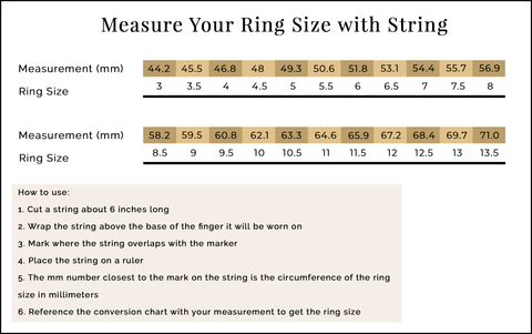 Finger Sizer MM Chart for Rings  Printable ring size chart, Bead size  chart, Ring chart