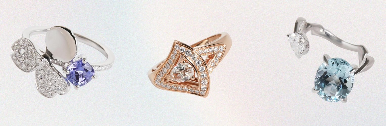 asymmetric engagement ring