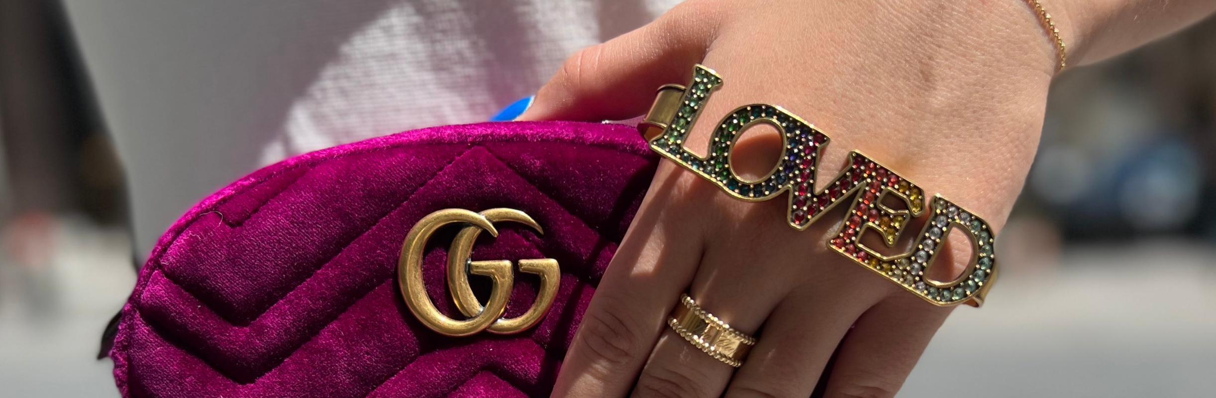 Gucci crystal ring