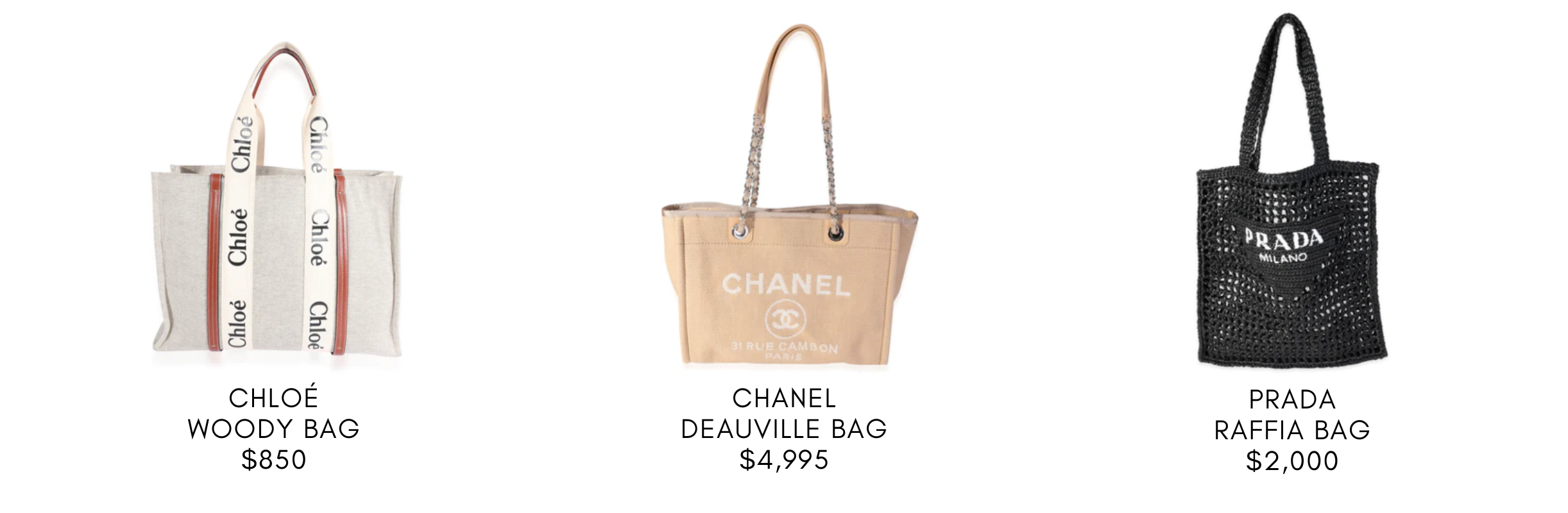 chanel designer beach bag