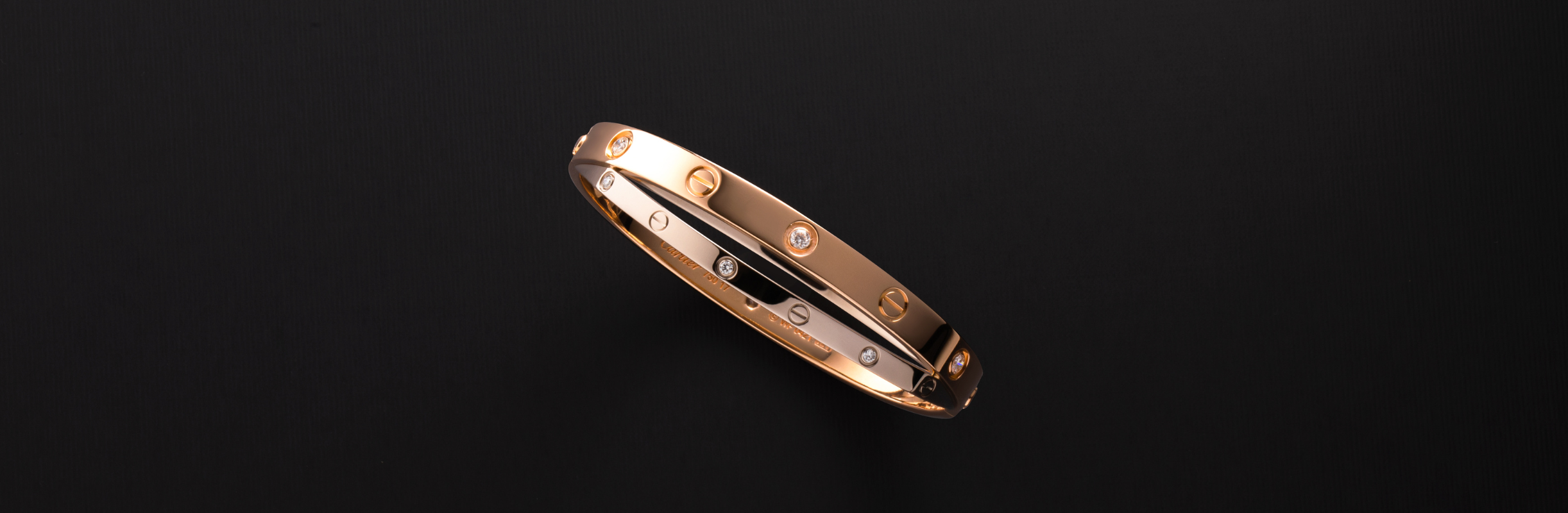Cartier Diamond Pave 18K Rose Gold Love Bracelet Men's Size 21