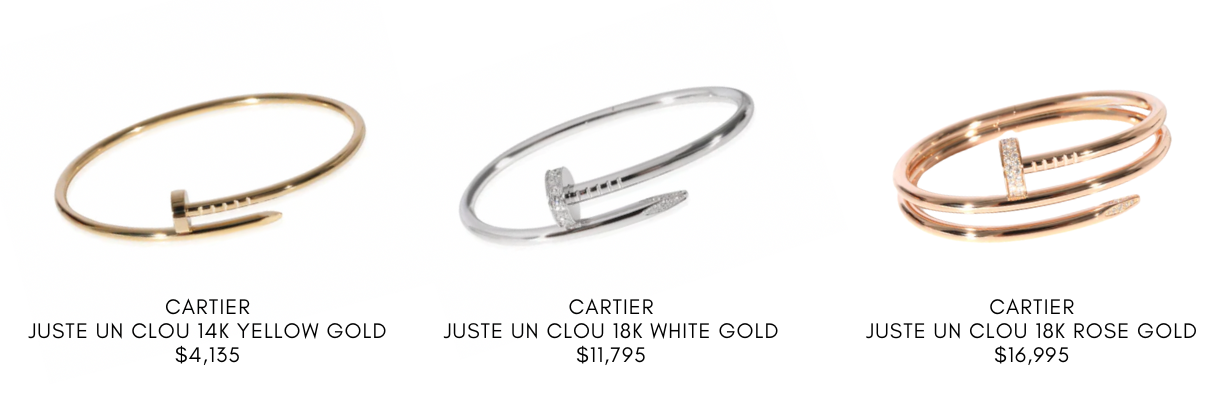 cartier juste un clou bracelet price