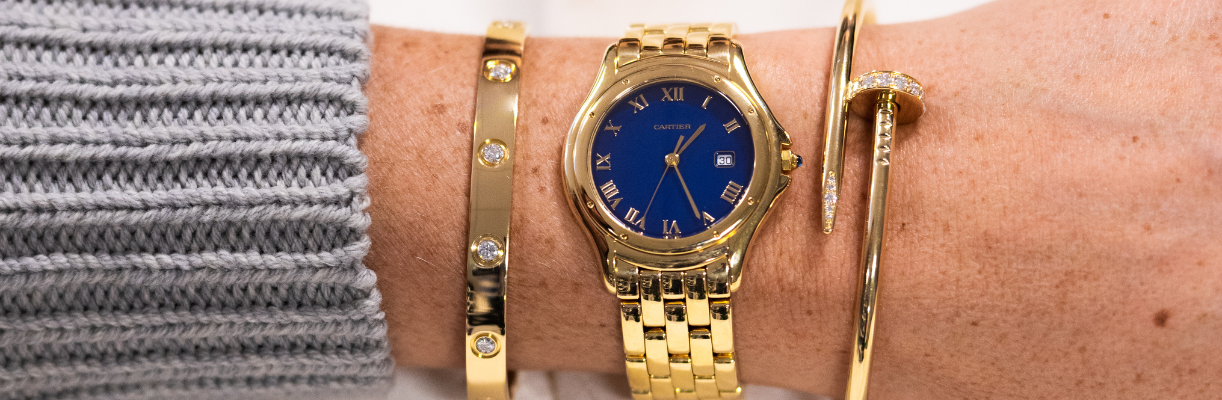 how to Cartier love bracelet stack