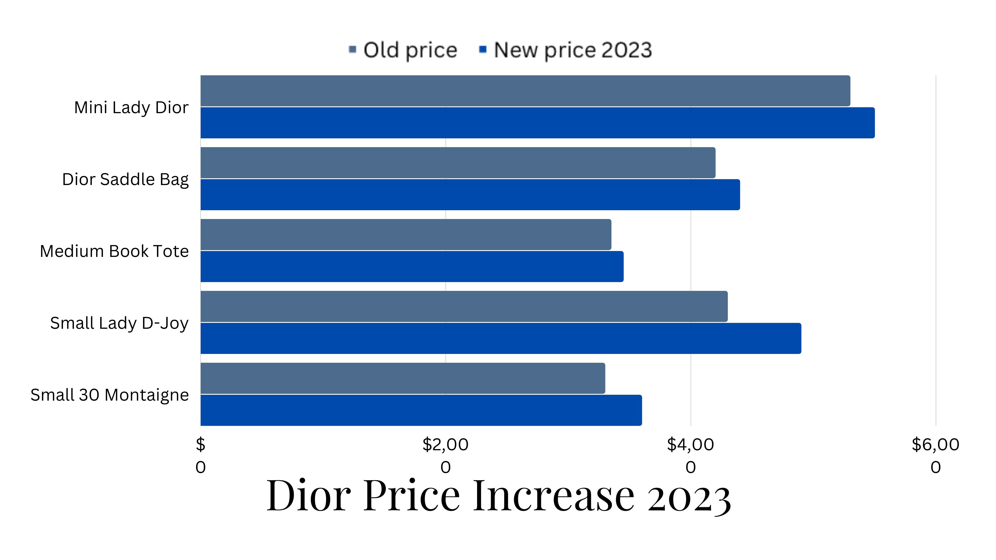 Dior prices 2023
