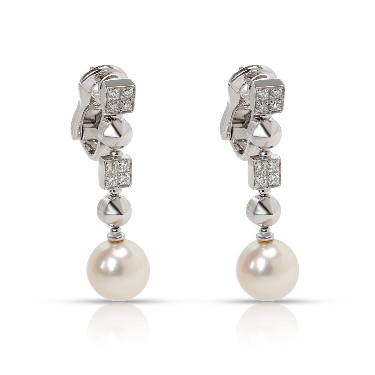 Bulgari Lucea Pearl & Diamond Drop Earrings in 18K White Gold ( CTW) by  WP Diamonds – myGemma| Item #100804