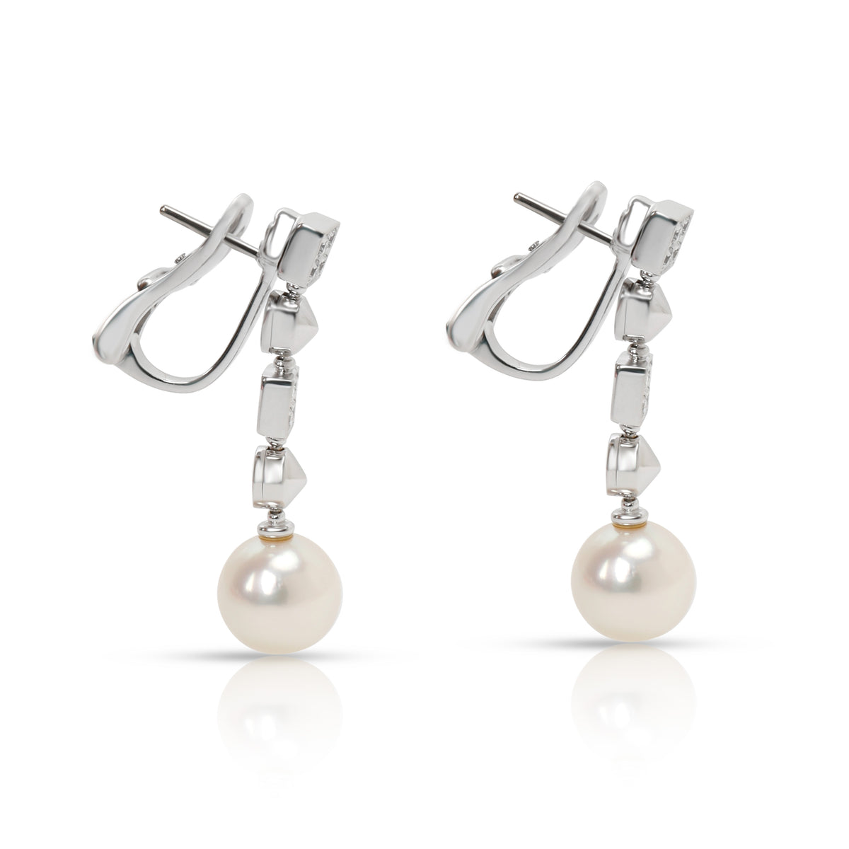 Bulgari Lucea Pearl & Diamond Drop Earrings in 18K White Gold ( CTW) by  WP Diamonds – myGemma| Item #100804