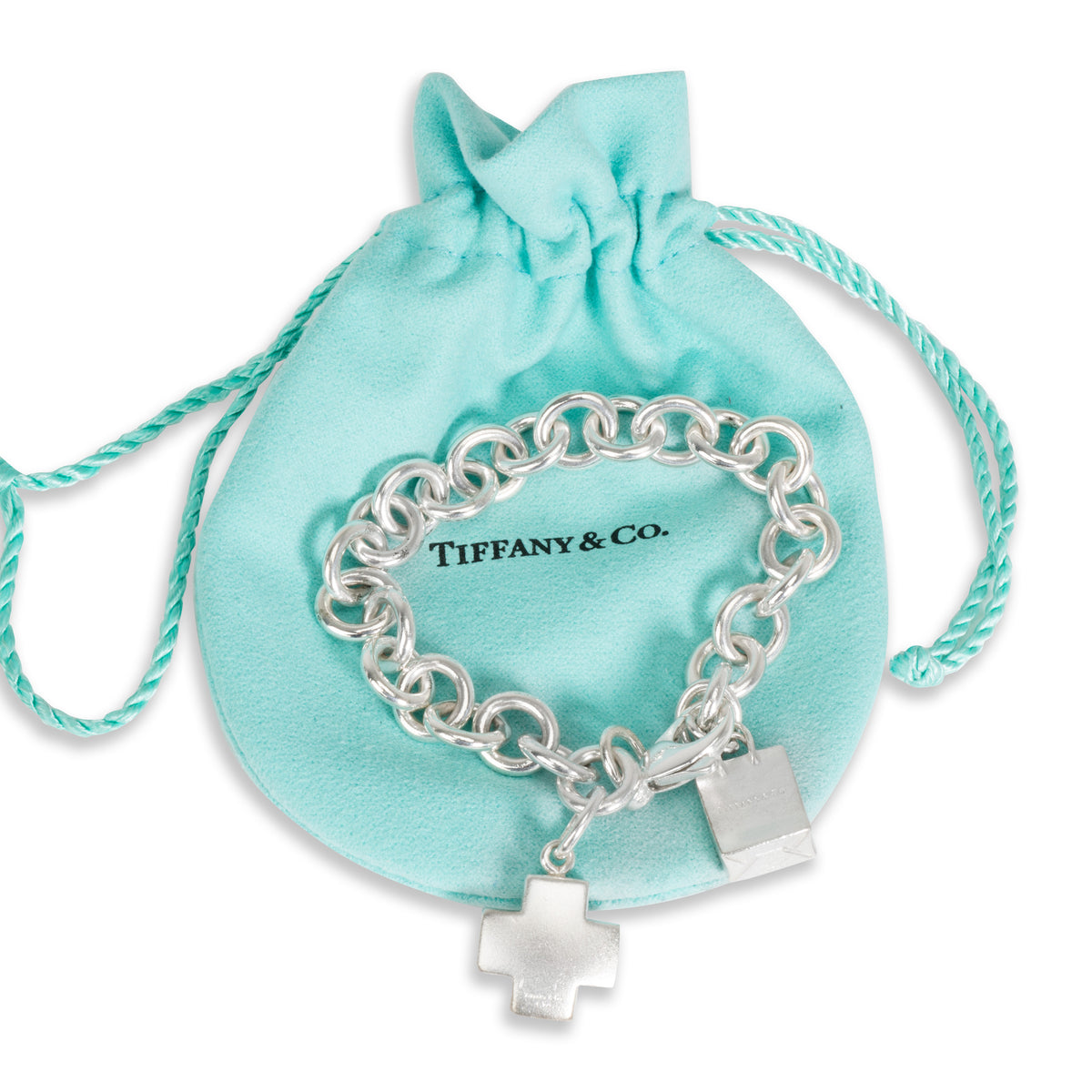 tiffany cross charm bracelet