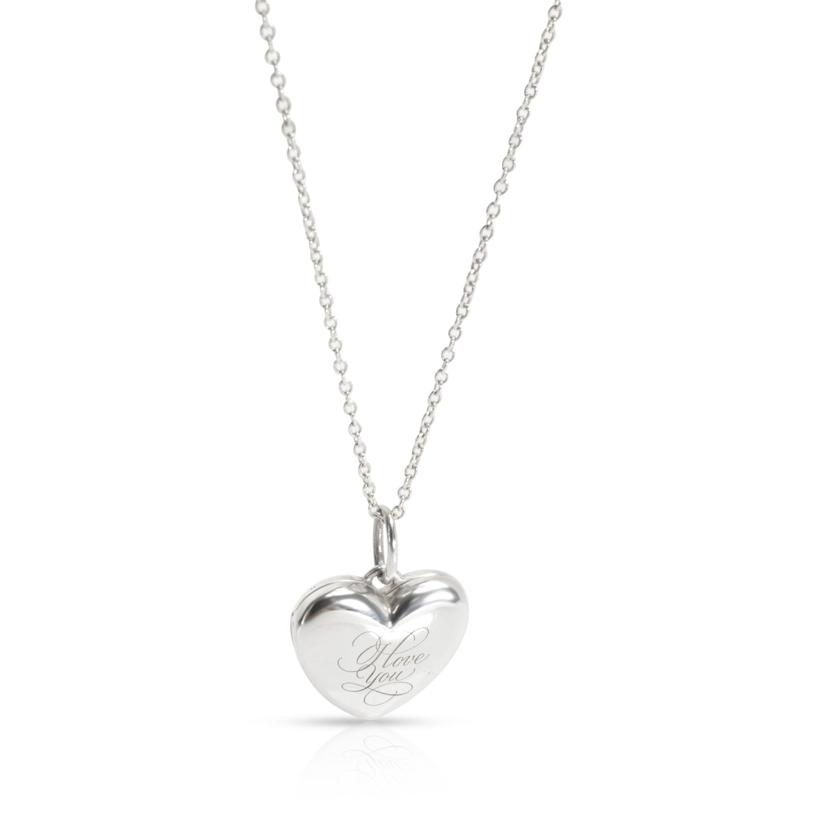 tiffany silver heart locket necklace