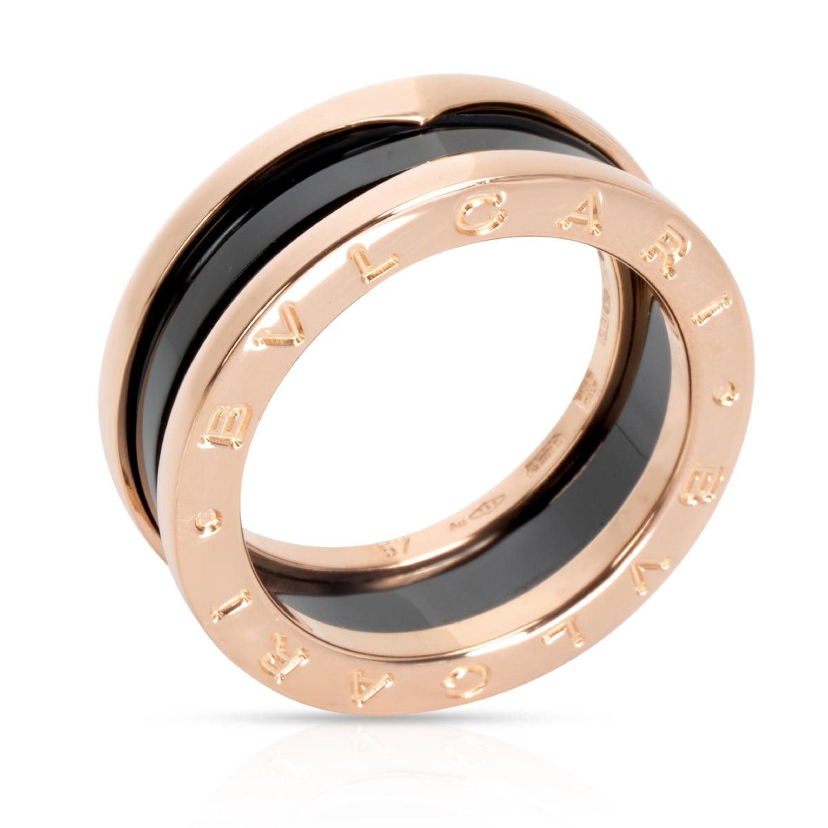 Bulgari  Ring with Black Enamel in 18KT Rose Gold – myGemma| Item  #104604