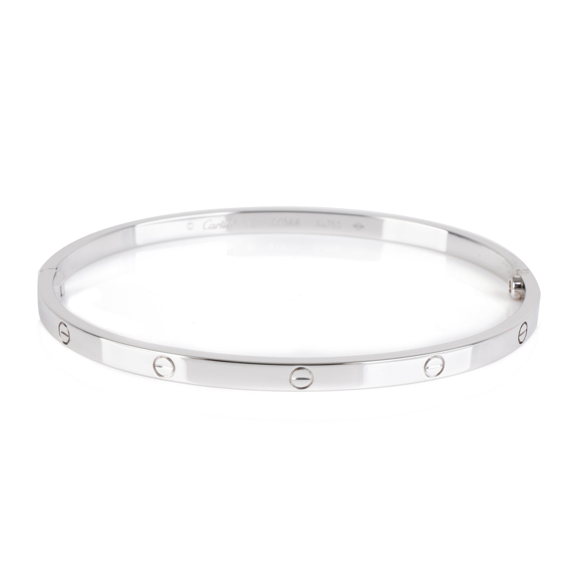 cartier love bracelet white gold size 19