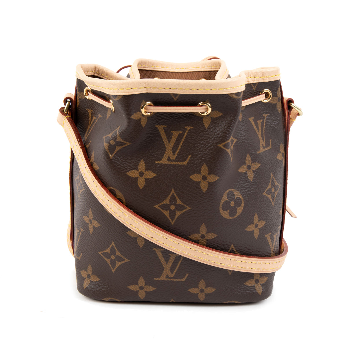 Louis Vuitton Ebene Monogram Mini Lin Petit Bucket Bag - Yoogi's Closet