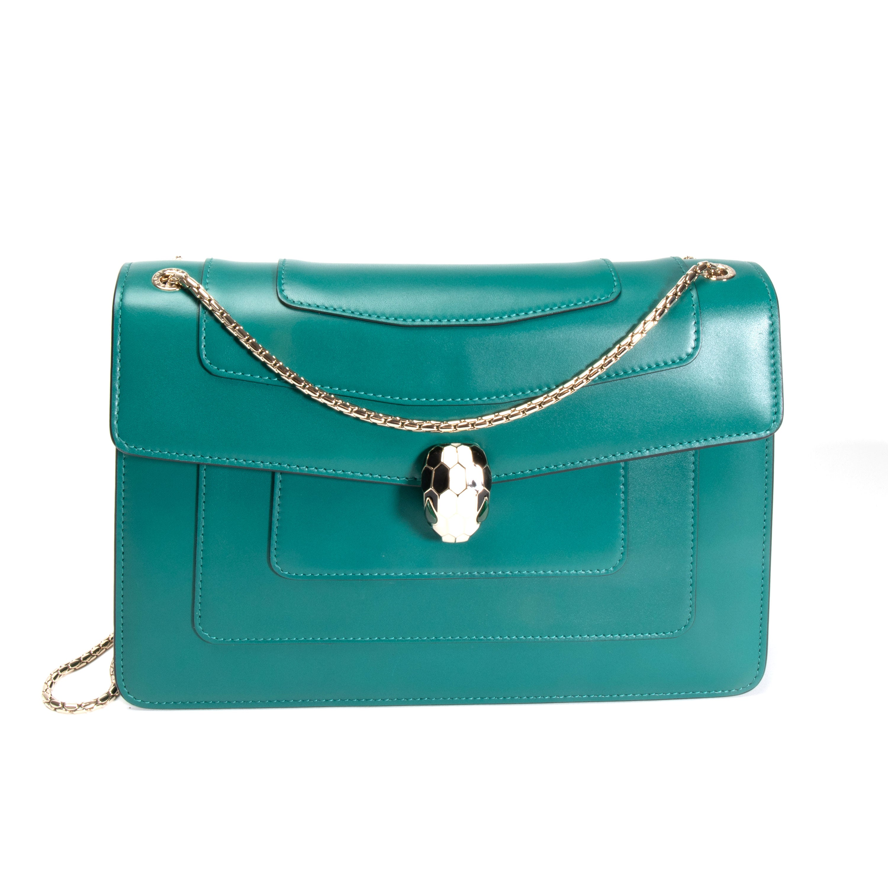 Bvlgari Serpenti Forever Emerald Green Calf Leather Shoulder Bag – myGemma|  Item #105940