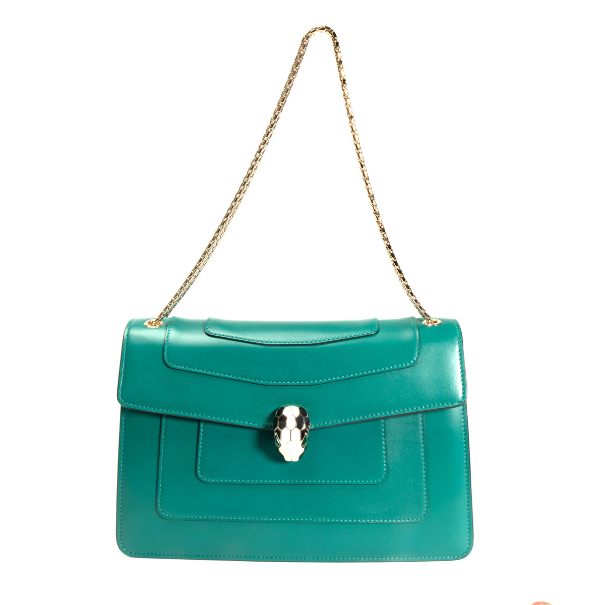 Bvlgari Serpenti Forever Emerald Green Calf Leather Shoulder Bag – myGemma|  Item #105940