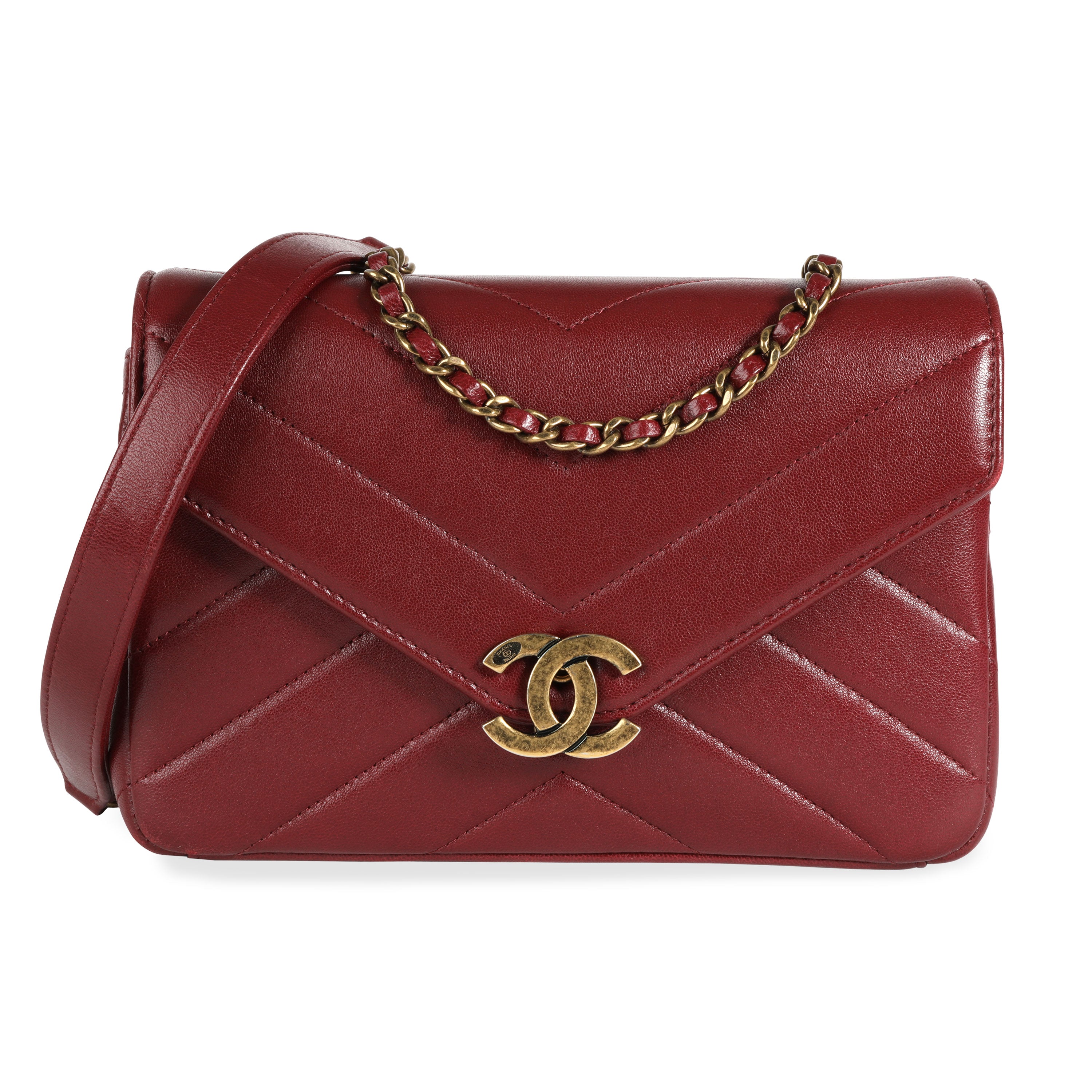 chanel coco envelope flap bag chevron