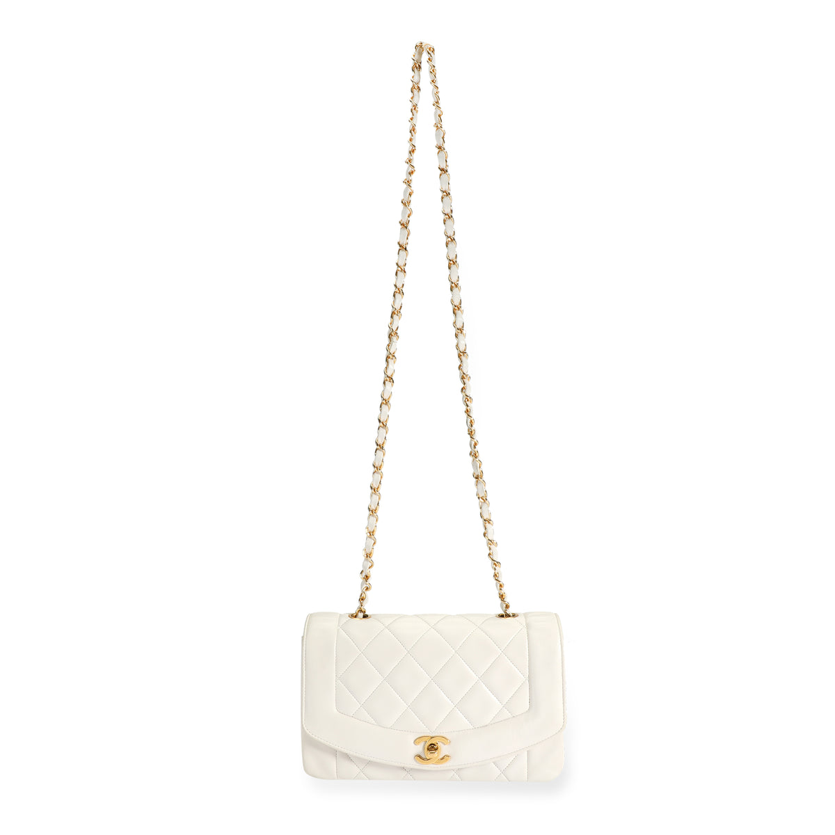 vintage white quilted chanel bag