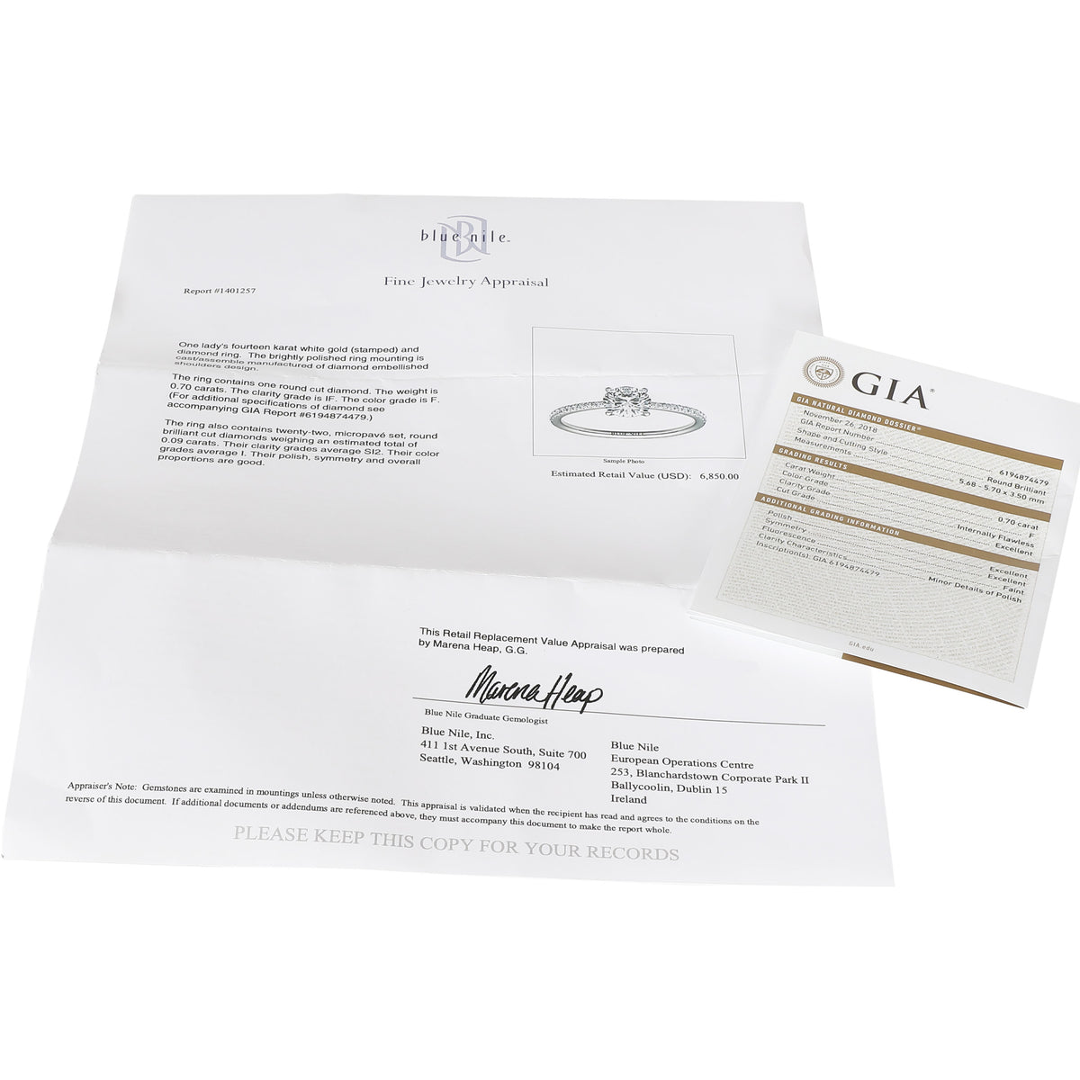 blue nile diamonds gia certified