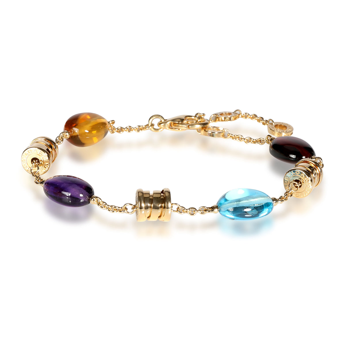 Bulgari B. Zero 1 Multi Colored Gemstone Bracelet in 18K Yellow Gold by WP  Diamonds – myGemma| Item #108128