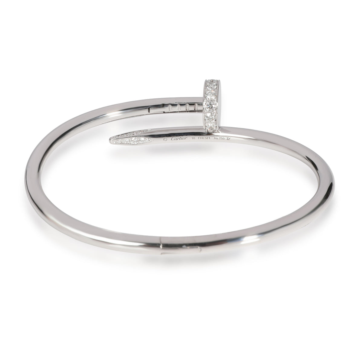 white gold cartier juste un clou bangle