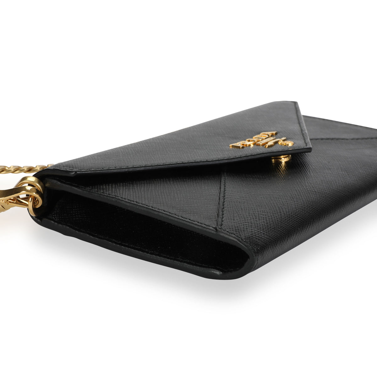 Prada Black Saffiano Leather Envelope Chain Wallet by WP Diamonds –  myGemma| Item #108839