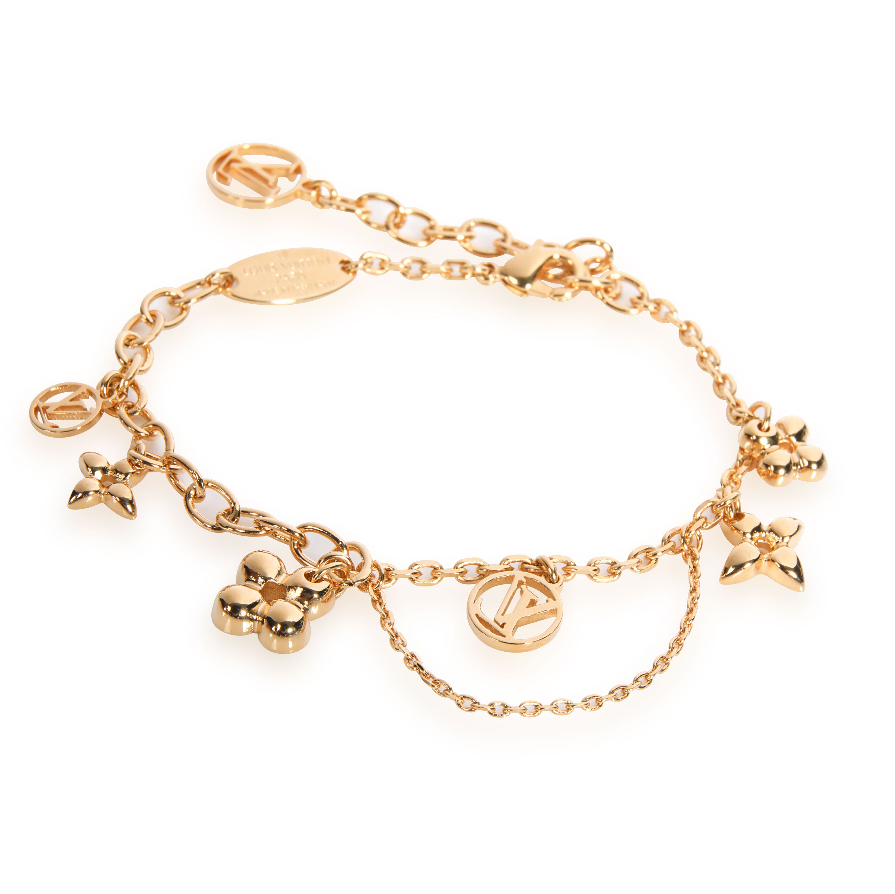 Louis Vuitton Costume Gold Plated Charm Bracelet