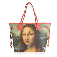 Louis Vuitton x Jeff Koons Neverfull Leonardo da Vinci Masters MM Pink  Multicolor in Coated Canvas with Brass