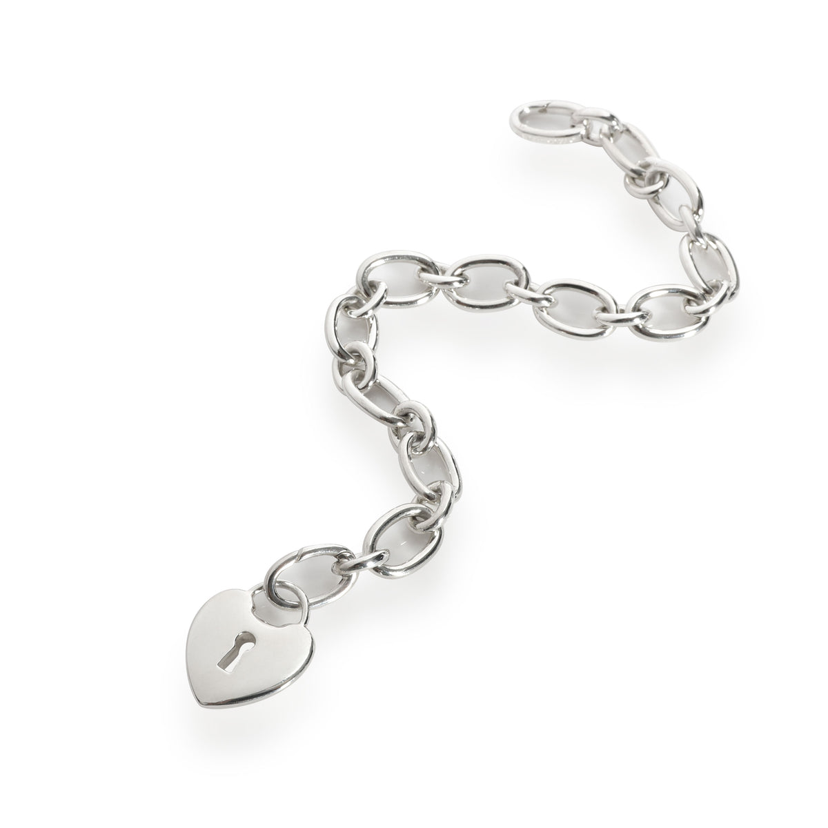 Zales Stainless Steel Heart Lock Bracelet with Yellow IP Screws - 7.5