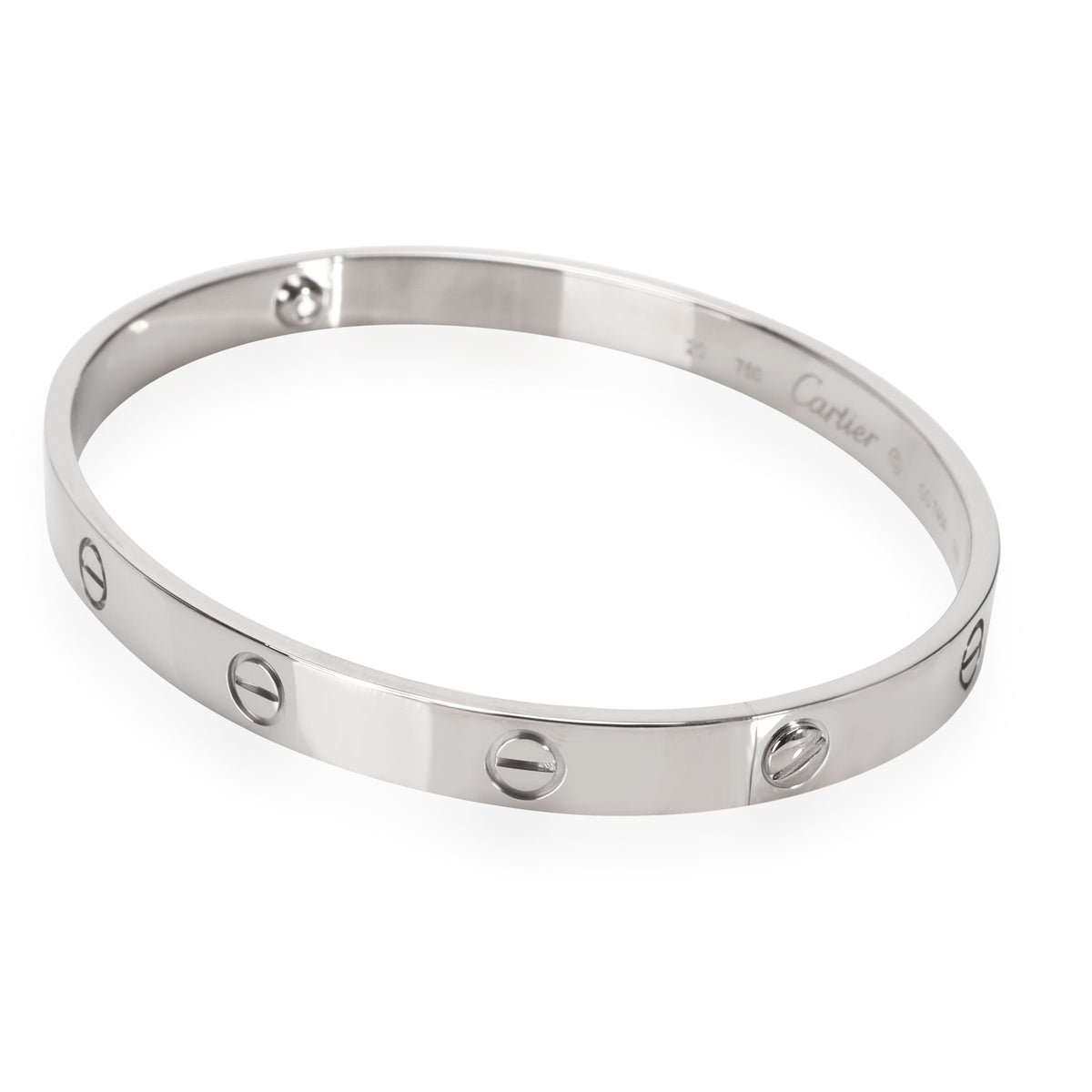 cartier 18k white gold love bracelet