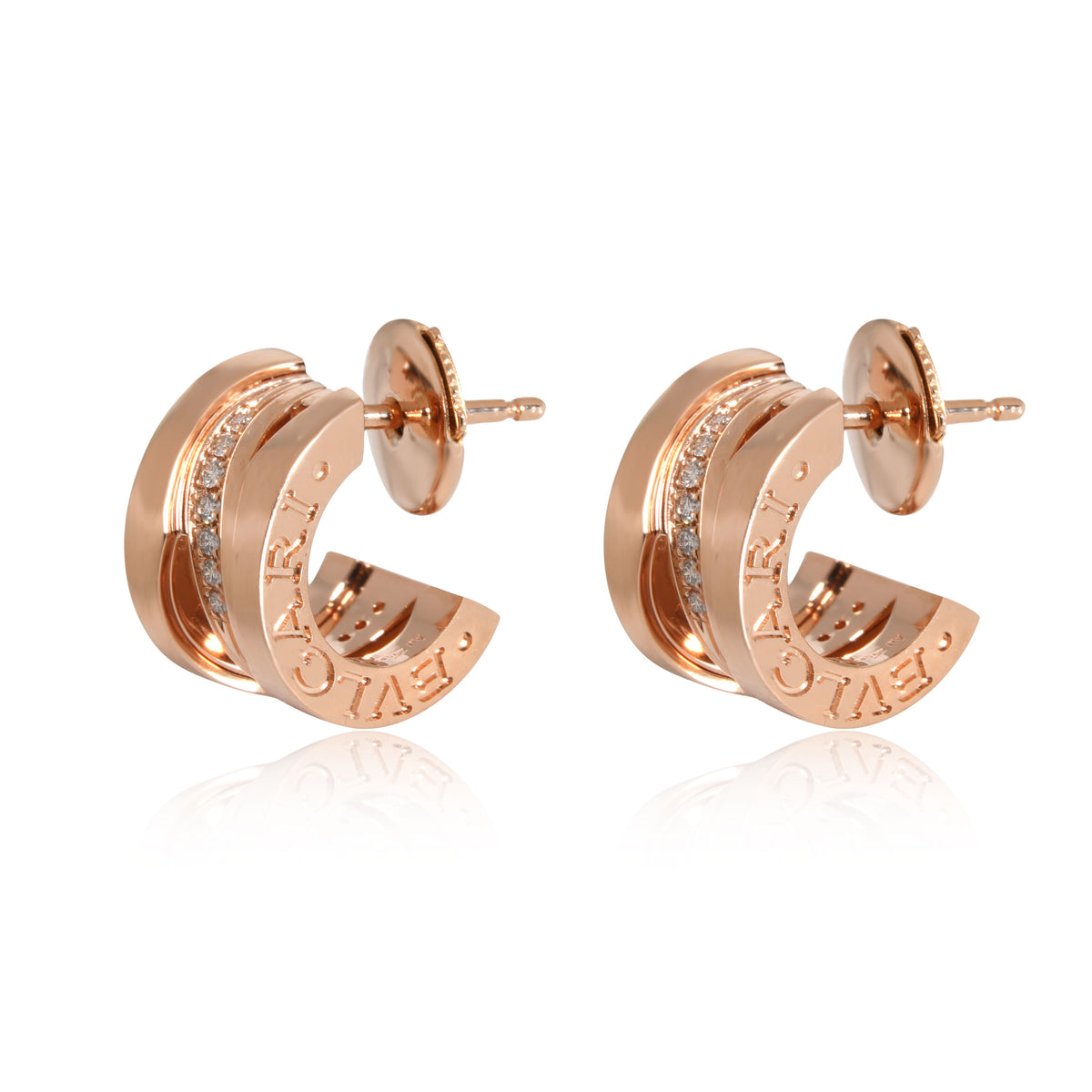 Bulgari B Zero 1 Legend Diamond Hoop Earring in 18K Rose Gold  CTW –  myGemma| Item #112347