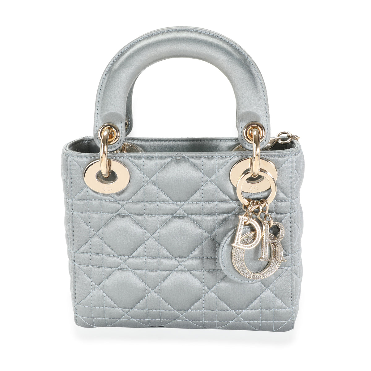 Dior Key Holder Lady Dior Motif Gold Metal Used Bag Charm Key Ring Bag  Motif  eBay