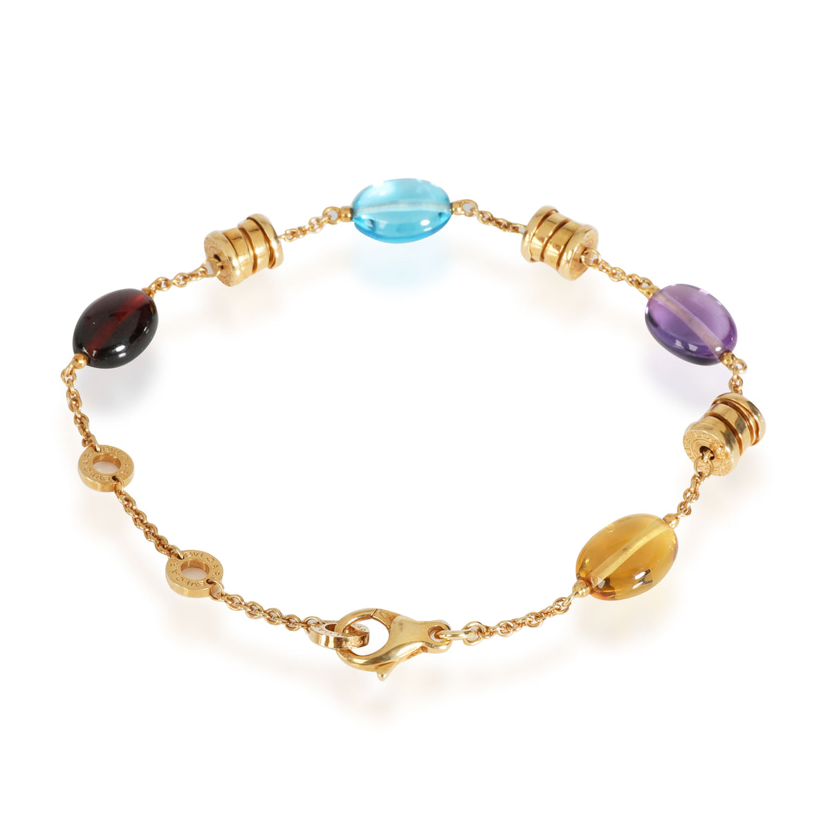 Bulgari Allegra Multi-Colored Sapphire Bracelet in 18k Yellow Gold |  myGemma | Item #112997