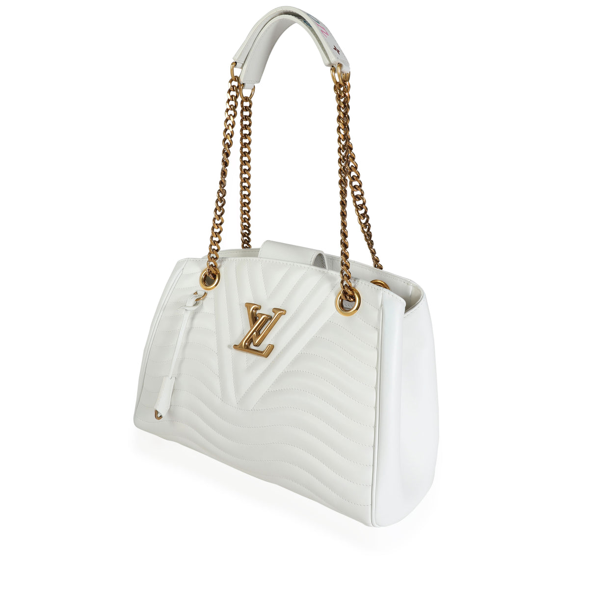 Louis Vuitton New Wave Chain Bag MM Black in Calfskin with Gold-tone - US