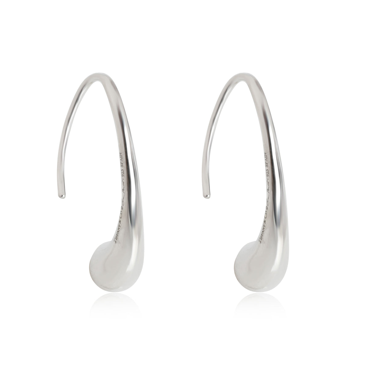 tiffany teardrop earrings silver