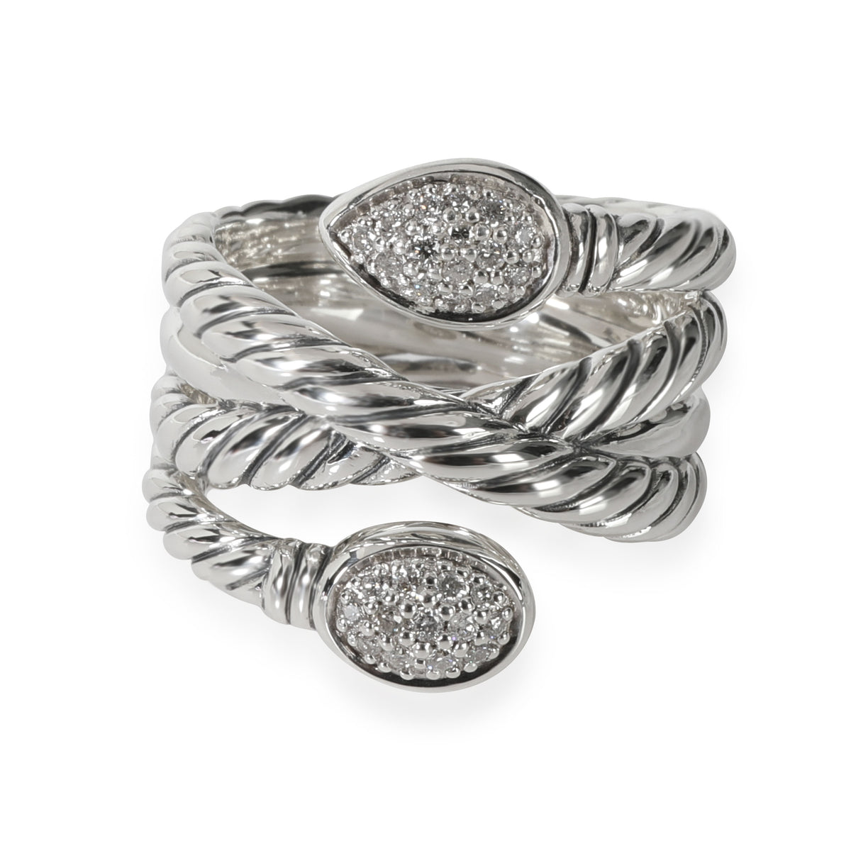 david yurman silver diamond ring