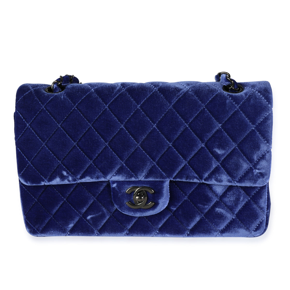 chanel double flap blue