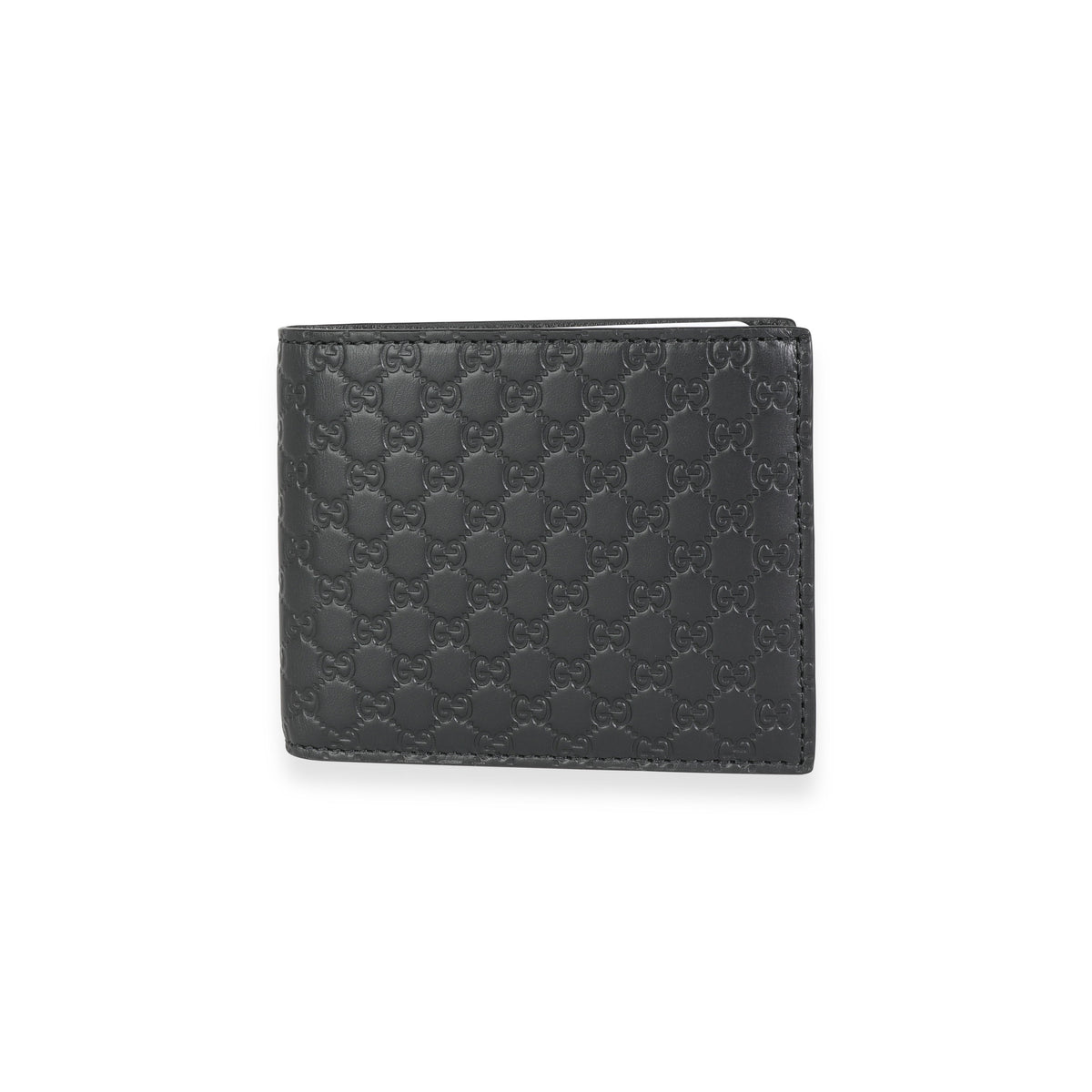 Gucci Black MicroGuccissima Leather Bi-Fold Signature Wallet | myGemma