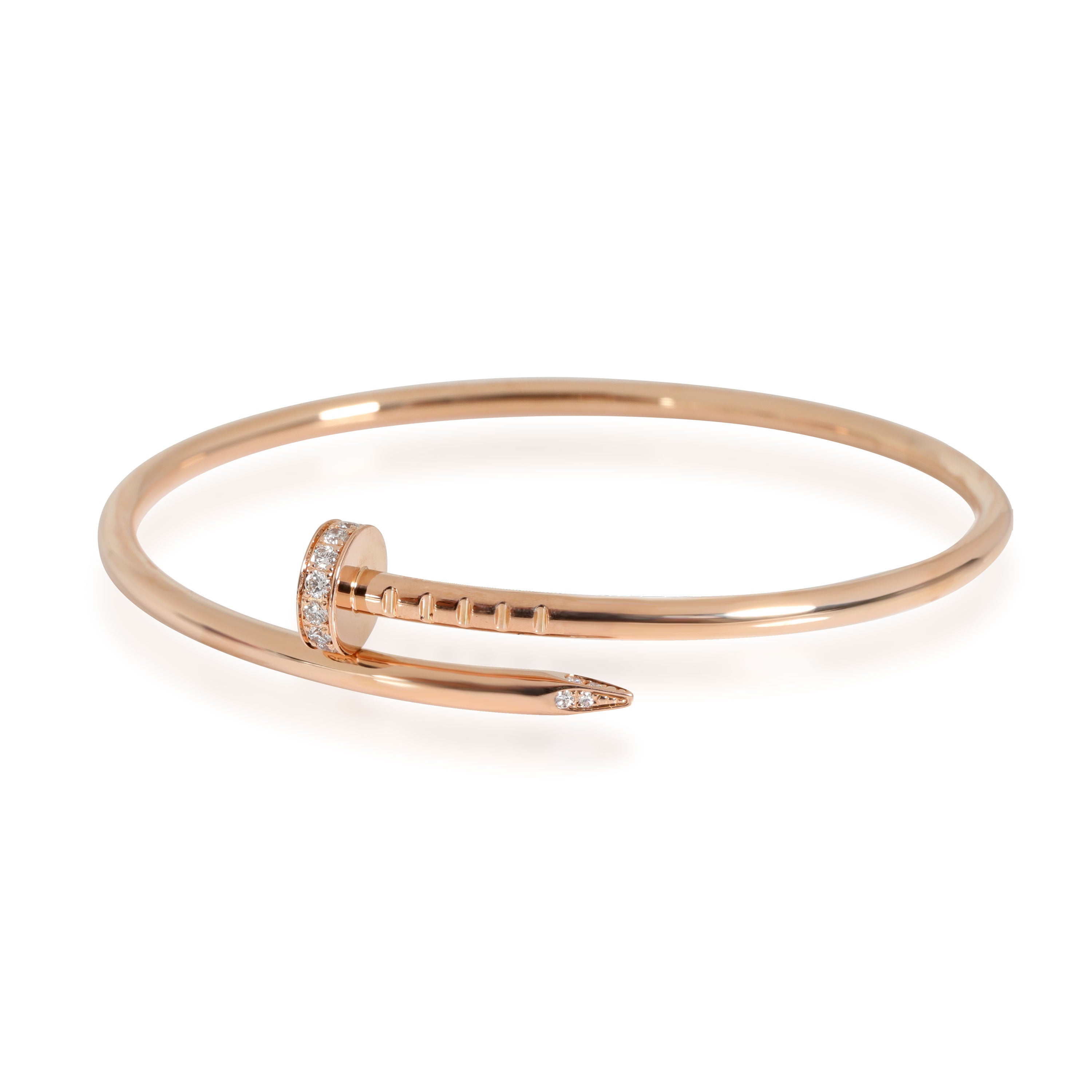 Cartier Juste Un Clou Diamond Bracelet in 18K Rose Gold 0.18 CTW | myGemma
