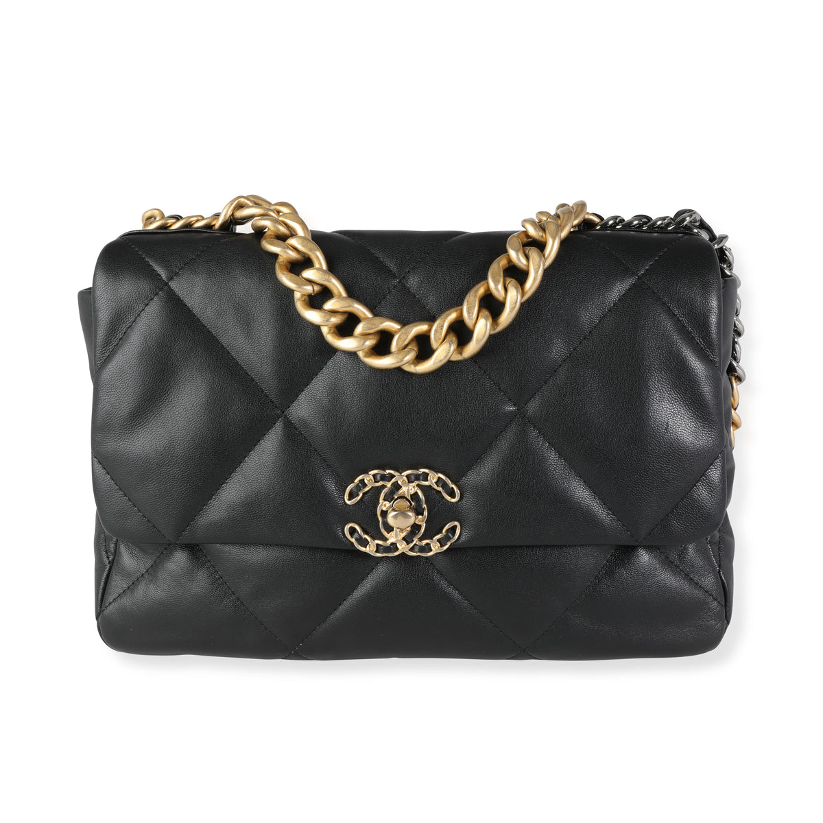 large black quilted chanel bag