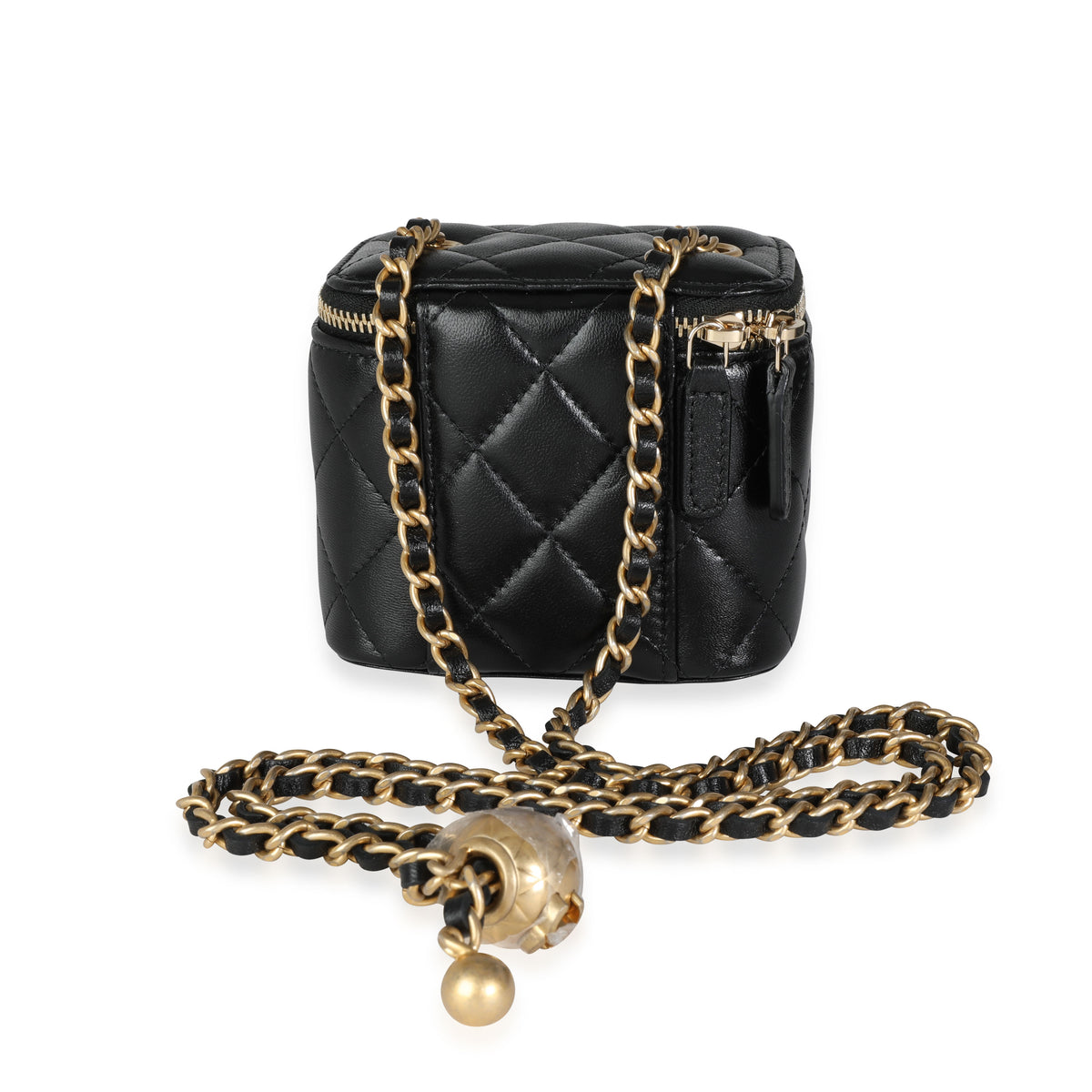 Chanel Vintage Black Quilted Lambskin Large Vanity Box Bag Gold Hardware  19911994 Available For Immediate Sale At Sothebys
