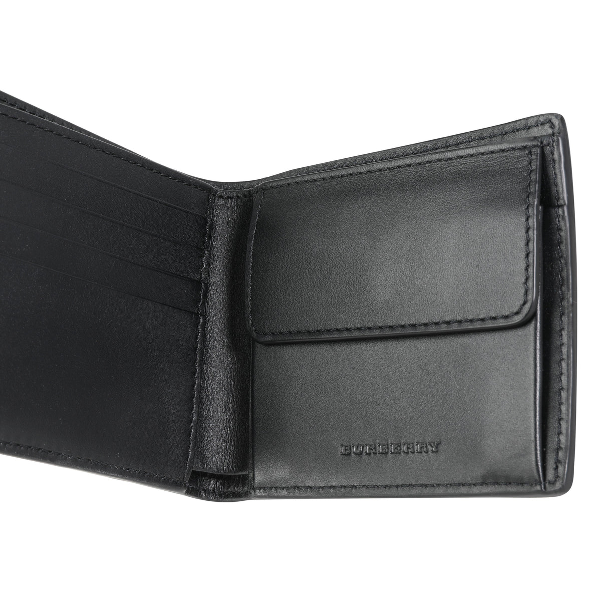 Burberry Black Leather Equestrian Knight Device Bifold Wallet | myGemma ...