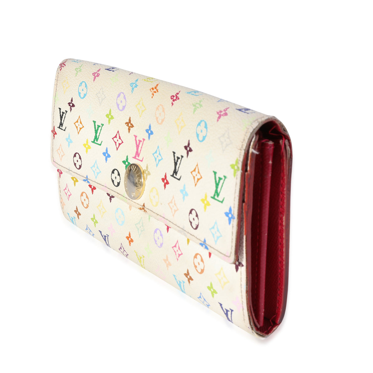 Louis Vuitton White Multicolor Sarah Wallet with Pink Interior - A World Of  Goods For You, LLC