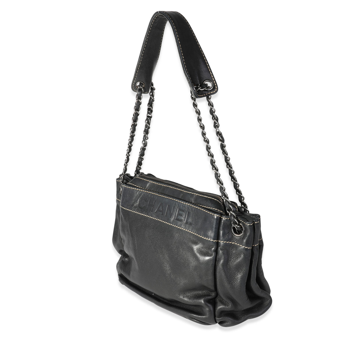 Chanel Black Lambskin LAX Accordion Camera Shoulder Bag | myGemma | NL |  Item #117272