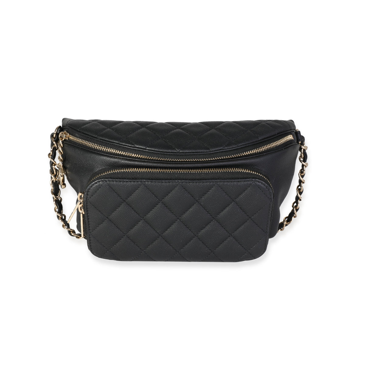 Chanel Waist Bag Lambskin Quilted GoldSilvertone Black in Lambskin with  GoldSilvertone  US