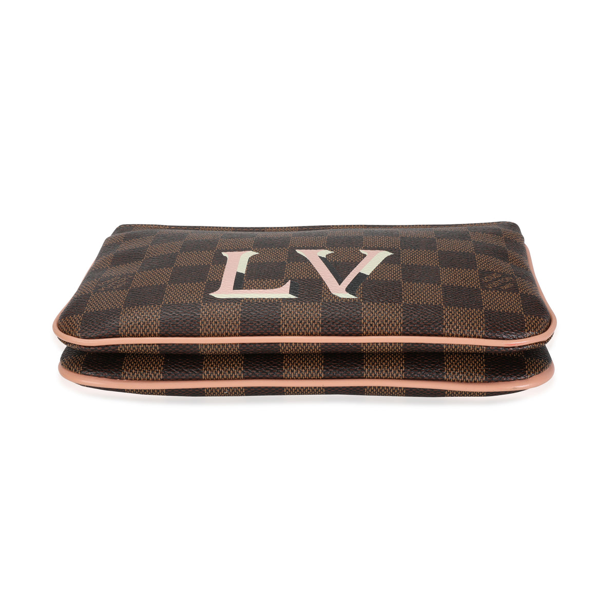 Louis Vuitton Brown x Pink Damier Ebene LV Logo Pochette 91lk412s –  Bagriculture