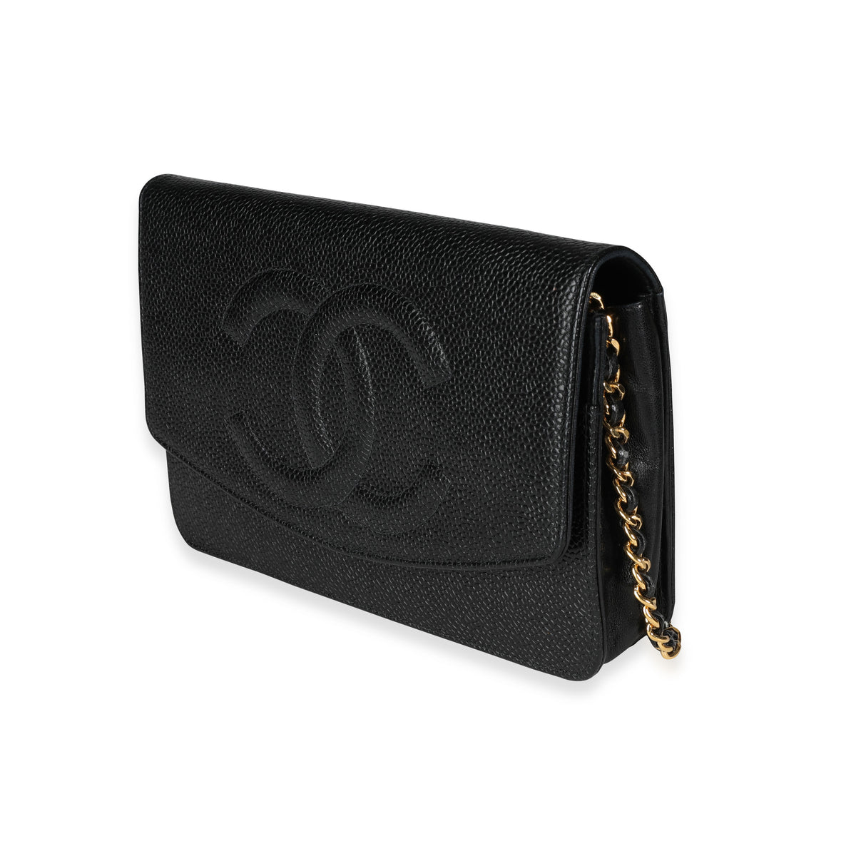 chanel caviar timeless wallet on chain