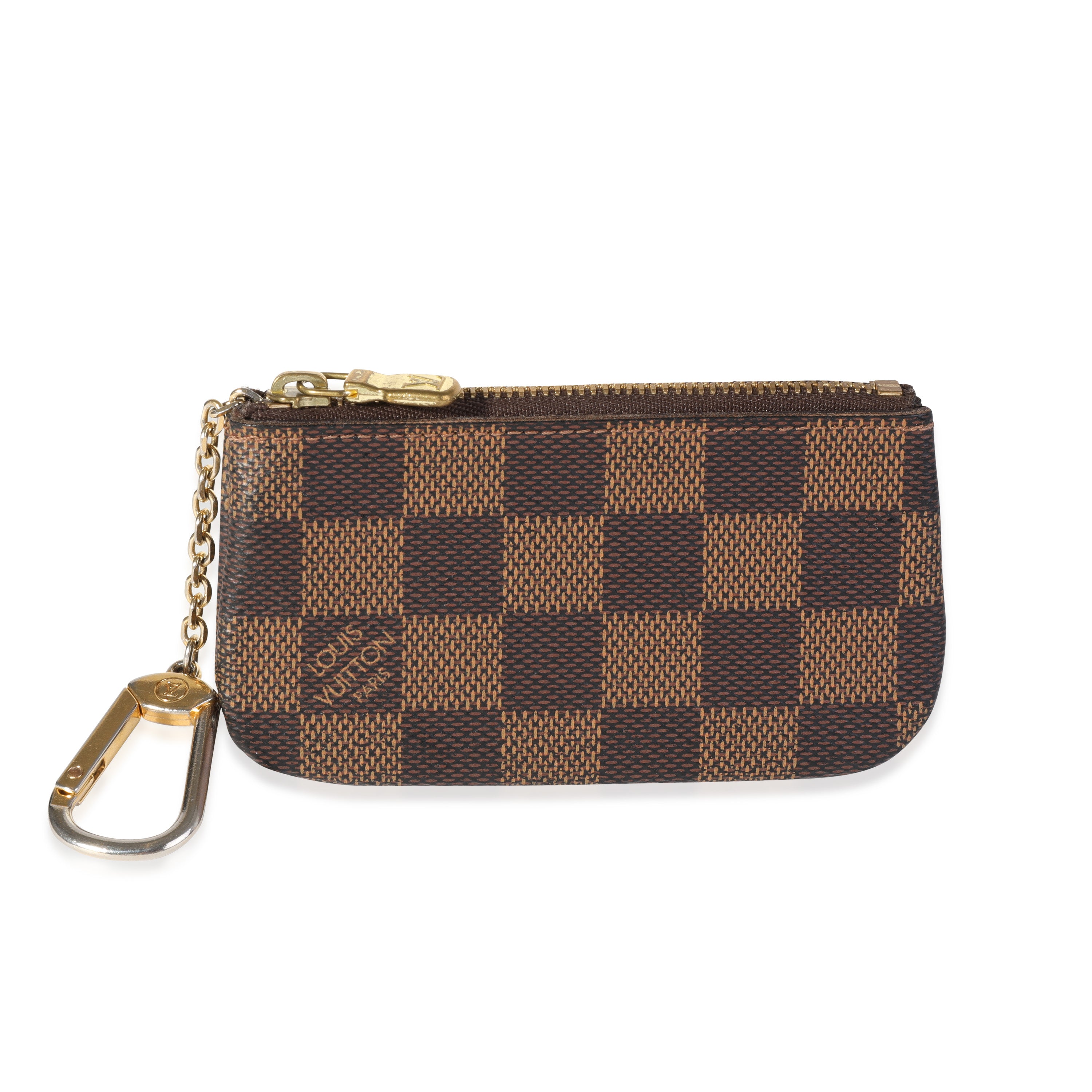 Louis Vuitton Key Pouch Damier Ebene in Coated Canvas with Brass